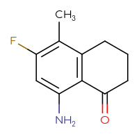Chemical structure of 8-amino-6-fluoro-5-methyl-1,2,3,4-tetrahydronaphthalen-1-one - CSSB00009979107