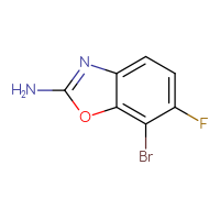 Chemical structure of 7-bromo-6-fluoro-1,3-benzoxazol-2-amine - CSSB00011105961