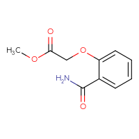 Chemical structure of methyl 2-(2-carbamoylphenoxy)acetate - CSSB00000172450