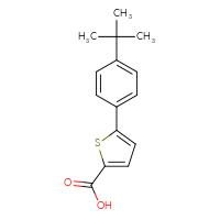 Chemical structure of 5-(4-tert-butylphenyl)thiophene-2-carboxylic acid - CSSB00000667320