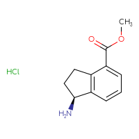 Chemical structure of methyl (1S)-1-amino-2,3-dihydro-1H-indene-4-carboxylate hydrochloride - CSSB06645076642