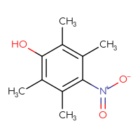 Chemical structure of 2,3,5,6-tetramethyl-4-nitrophenol - CSSB00000117431