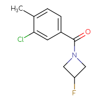 Chemical structure of 1-(3-chloro-4-methylbenzoyl)-3-fluoroazetidine - CSSB00080878110