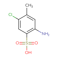 Chemical structure of 2-amino-5-chloro-4-methylbenzene-1-sulfonic acid - CSSB00000040158