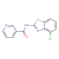 Chemical structure of N-(4-chloro-1,3-benzothiazol-2-yl)pyridine-3-carboxamide - CSSB00104188511