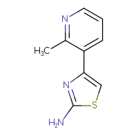 Chemical structure of 4-(2-methylpyridin-3-yl)-1,3-thiazol-2-amine - CSSB00013221119