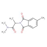 Chemical structure of N,N-dimethyl-2-(5-methyl-1,3-dioxo-2,3-dihydro-1H-isoindol-2-yl)propanamide - CSSB02009665789