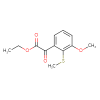Chemical structure of ethyl 2-[3-methoxy-2-(methylsulfanyl)phenyl]-2-oxoacetate - CSSB00133499848