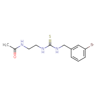 Chemical structure of N-[2-({[(3-bromophenyl)methyl]carbamothioyl}amino)ethyl]acetamide - CSSB21432501174