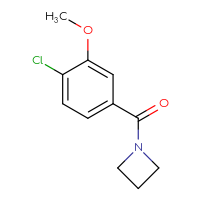 Chemical structure of 1-(4-chloro-3-methoxybenzoyl)azetidine - CSSB00085390926