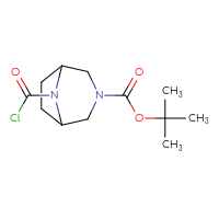 Chemical structure of tert-butyl 8-(carbonochloridoyl)-3,8-diazabicyclo[3.2.1]octane-3-carboxylate - CSSB00153512926