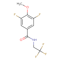 Chemical structure of 3,5-difluoro-4-methoxy-N-(2,2,2-trifluoroethyl)benzamide - CSSB06492283399