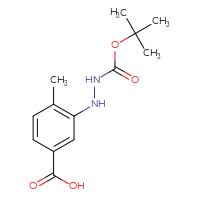 Chemical structure of 3-({[(tert-butoxy)carbonyl]amino}amino)-4-methylbenzoic acid - CSSB21331810671