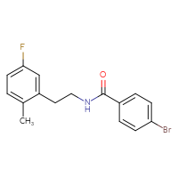Chemical structure of 4-bromo-N-[2-(5-fluoro-2-methylphenyl)ethyl]benzamide - CSSB09089448936
