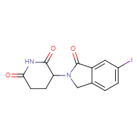 Chemical structure of 3-(6-iodo-1-oxo-2,3-dihydro-1H-isoindol-2-yl)piperidine-2,6-dione - CSSB06726394618