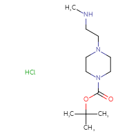 Chemical structure of tert-butyl 4-[2-(methylamino)ethyl]piperazine-1-carboxylate hydrochloride - CSSB20966130492
