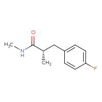 Chemical structure of (2S)-3-(4-fluorophenyl)-N,2-dimethylpropanamide - CSSB21043418623