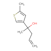 Chemical structure of 2-(5-methylthiophen-3-yl)pent-4-en-2-ol - CSSB00111941187
