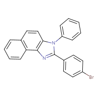 Chemical structure of 2-(4-bromophenyl)-3-phenyl-3H-naphtho[1,2-d]imidazole - CSSB03496583140