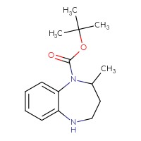 Chemical structure of tert-butyl 2-methyl-2,3,4,5-tetrahydro-1H-1,5-benzodiazepine-1-carboxylate - CSSB00000764211