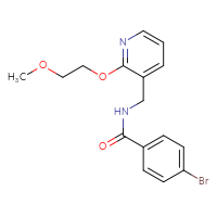 Chemical structure of 4-bromo-N-{[2-(2-methoxyethoxy)pyridin-3-yl]methyl}benzamide - CSSB02122492467