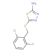 Chemical structure of 5-{[(2-chloro-6-fluorophenyl)methyl]sulfanyl}-1,3,4-thiadiazol-2-amine - CSSB00000247349