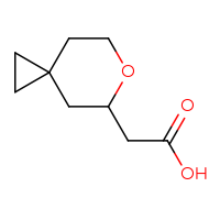 Chemical structure of 2-{6-oxaspiro[2.5]octan-5-yl}acetic acid - CSSS02517176869