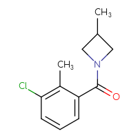 Chemical structure of 1-(3-chloro-2-methylbenzoyl)-3-methylazetidine - CSSB00092532908