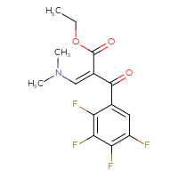 Chemical structure of ethyl (2Z)-3-(dimethylamino)-2-[(Z)-2,3,4,5-tetrafluorobenzoyl]prop-2-enoate - CSSB00102515012