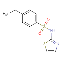 Chemical structure of 4-ethyl-N-(1,3-thiazol-2-yl)benzene-1-sulfonamide - CSSB00103389999