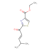 Chemical structure of ethyl 2-[(2E)-4-methylpent-2-enoyl]-1,3-thiazole-4-carboxylate - CSSB00020624247