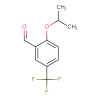 Chemical structure of 2-(propan-2-yloxy)-5-(trifluoromethyl)benzaldehyde - CSSB00032378529