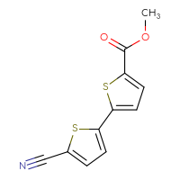Chemical structure of methyl 5'-cyano-[2,2'-bithiophene]-5-carboxylate - CSSB06096300036