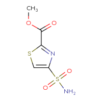Chemical structure of methyl 4-sulfamoyl-1,3-thiazole-2-carboxylate - CSSB18553920885