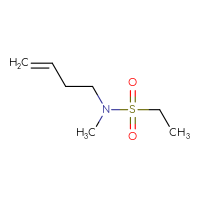 Chemical structure of N-(but-3-en-1-yl)-N-methylethane-1-sulfonamide (C7H15NO2S) - CSCS00013374938