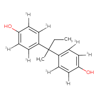 Chemical structure of 4-{2-[4-hydroxy(2,3,5,6-²H₄)phenyl]butan-2-yl}(²H₄)phenol - CSSB00102518209