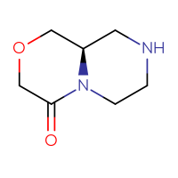Chemical structure of (9aR)-octahydropyrazino[2,1-c][1,4]oxazin-4-one - CSSB00016003740