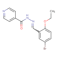 Chemical structure of N'-[(5-bromo-2-ethoxyphenyl)methylidene]pyridine-4-carbohydrazide - CSSB02125603133
