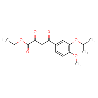 Chemical structure of ethyl 4-[4-methoxy-3-(propan-2-yloxy)phenyl]-2,4-dioxobutanoate - CSSB21495880759