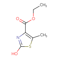 Chemical structure of ethyl 2-hydroxy-5-methyl-1,3-thiazole-4-carboxylate - CSSB00013572853