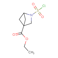 Chemical structure of ethyl 2-(chlorosulfonyl)-2-azabicyclo[2.1.1]hexane-4-carboxylate - CSSB14964944084