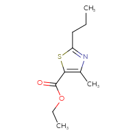 Chemical structure of ethyl 4-methyl-2-propyl-1,3-thiazole-5-carboxylate - CSSB00011294838
