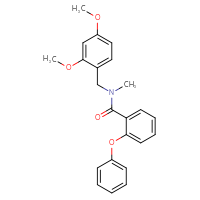 Chemical structure of N-[(2,4-dimethoxyphenyl)methyl]-N-methyl-2-phenoxybenzamide - CSSB00026261462