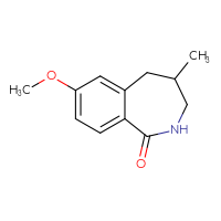 Chemical structure of 7-methoxy-4-methyl-2,3,4,5-tetrahydro-1H-2-benzazepin-1-one - CSSB00133013949