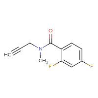 Chemical structure of 2,4-difluoro-N-methyl-N-(prop-2-yn-1-yl)benzamide - CSSB00013049783