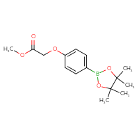 Chemical structure of methyl 2-[4-(4,4,5,5-tetramethyl-1,3,2-dioxaborolan-2-yl)phenoxy]acetate - CSSB00011007623