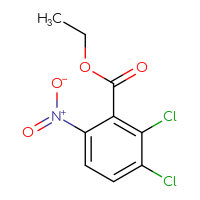 Chemical structure of ethyl 2,3-dichloro-6-nitrobenzoate - CSSB00025755512