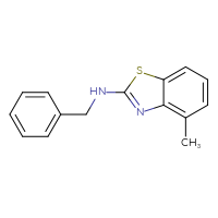 Chemical structure of N-benzyl-4-methyl-1,3-benzothiazol-2-amine - CSSB00000178349