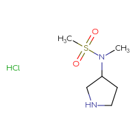 Chemical structure of N-methyl-N-(pyrrolidin-3-yl)methanesulfonamide hydrochloride - CSSB00025715173