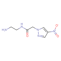 Chemical structure of N-(2-aminoethyl)-2-(4-nitro-1H-pyrazol-1-yl)acetamide - CSSB00010144594
